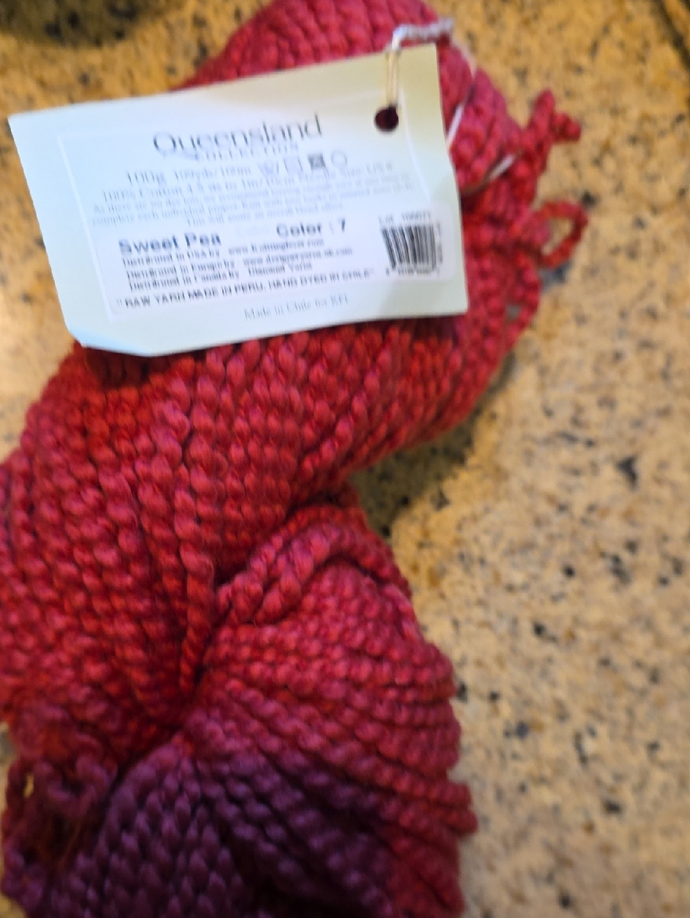 Sweet Pea Chunky Hand-Dyed Yarn in Red and Deep Pink